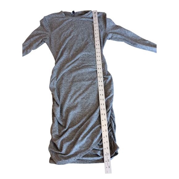 EXPRESS Gray Body Contour Long Sleeve Mini Dress Size Extra Small - Picture 6 of 9